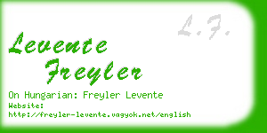 levente freyler business card